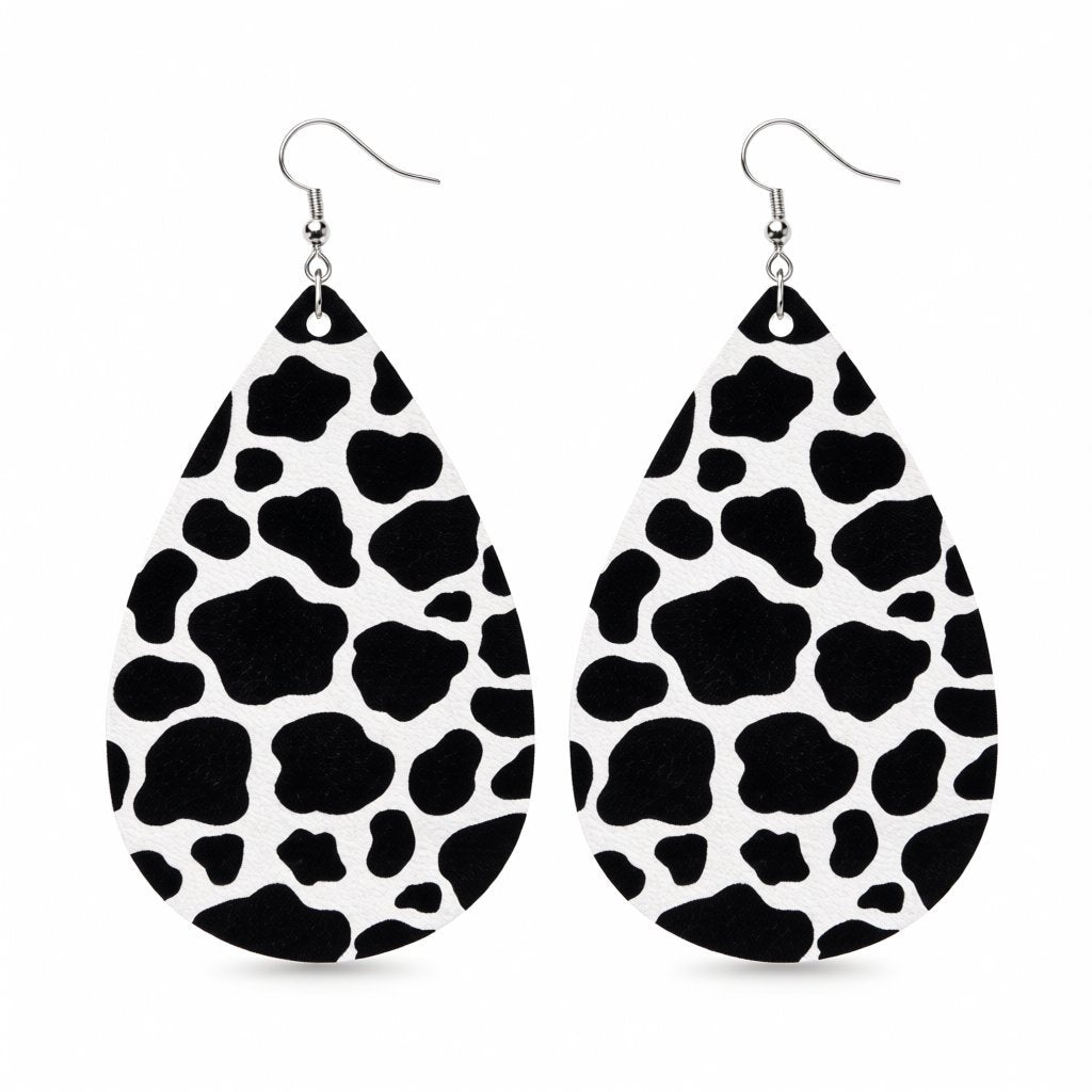 Black Polystyrene and Silver-Plated Spot Drop Earrings, silver drop earrings for women, elegant gift for her, side view