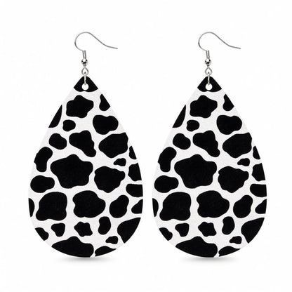Black Polystyrene and Silver-Plated Spot Drop Earrings, silver drop earrings for women, elegant gift for her, side view