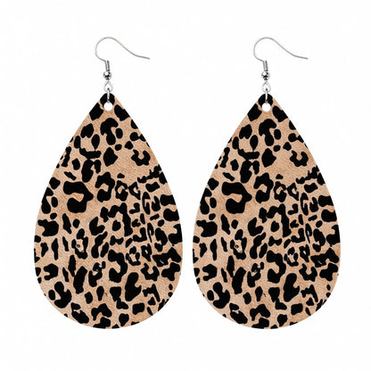 Yellow Polystyrene and Silver-Plated Leopard Drop Earrings, silver drop earrings for women, elegant gift for her, side view