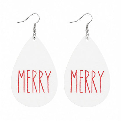 White and Silver-Plated 'Merry' Drop Earrings, silver drop earrings for women, everyday style, side view
