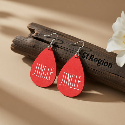 Orange and Silver-Plated 'Jingle' Drop Earrings, silver drop earrings for women, vintage-inspired design, front view