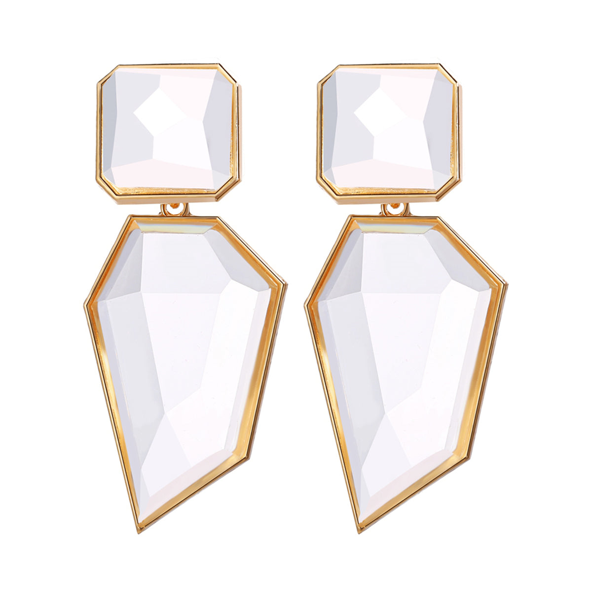 18K Gold-Plated & Acrylic Statement Drop Earring