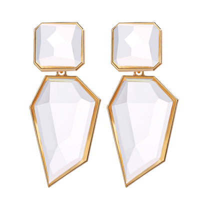 18K Gold-Plated & Acrylic Statement Drop Earring