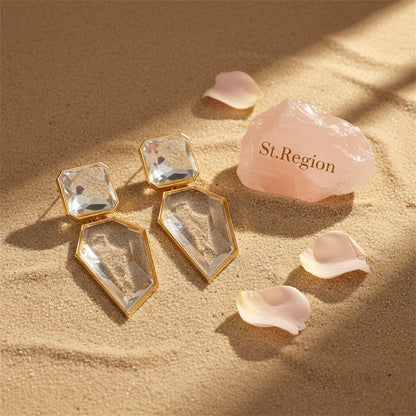 18K Gold-Plated & Acrylic Statement Drop Earring