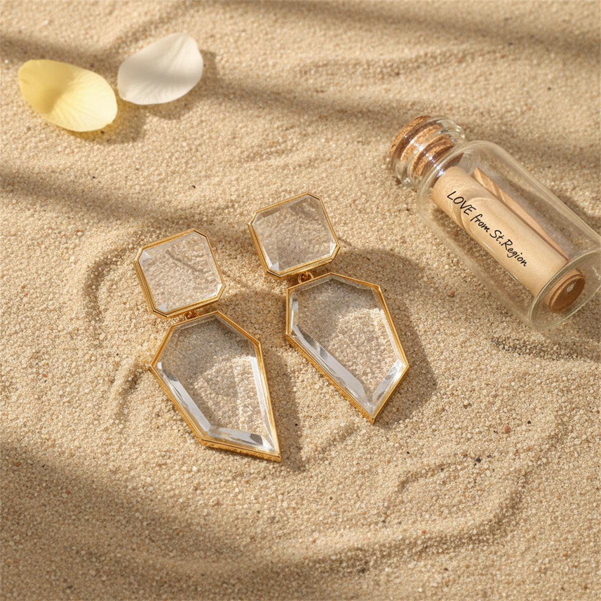 18K Gold-Plated & Acrylic Statement Drop Earring