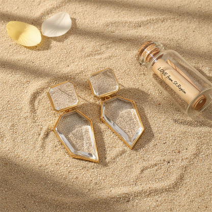 18K Gold-Plated & Acrylic Statement Drop Earring