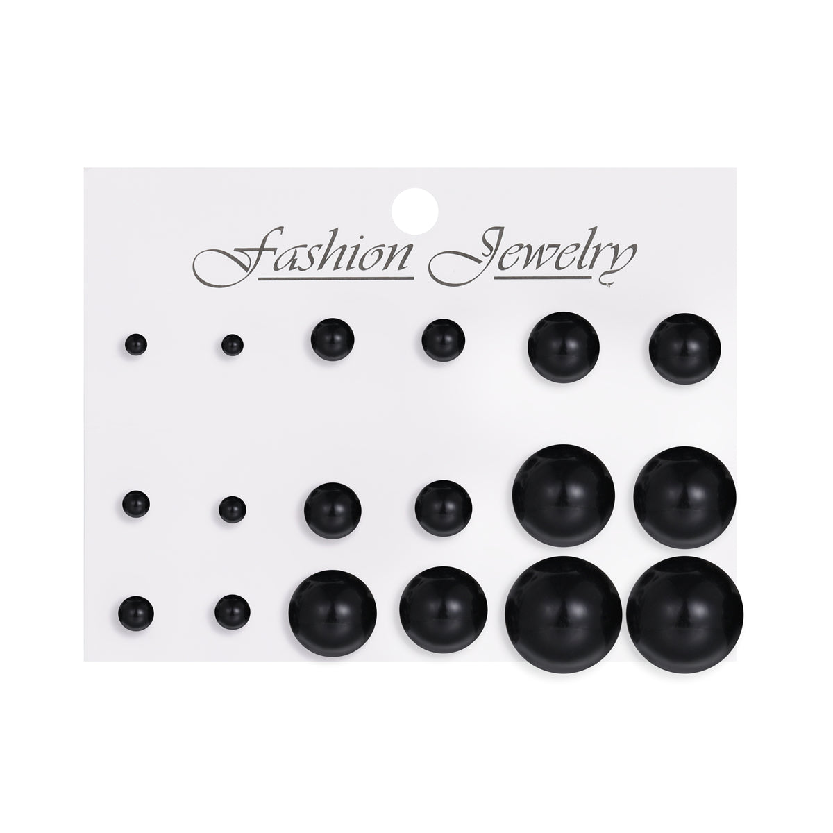 Black Resin and Silver-Plated Ball Stud Earring Set, silver stud earrings for women, everyday style, styled look
