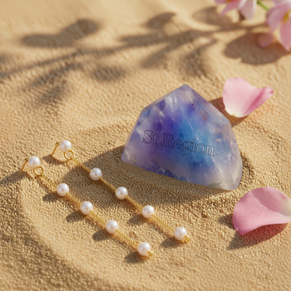 Pearl & 18K Gold-Plated Chain Drop Earrings
