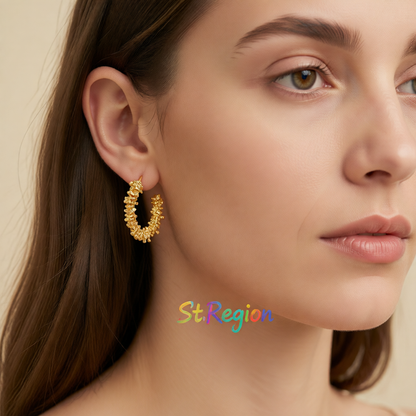 18K Gold-Plated Spike Huggie Earrings