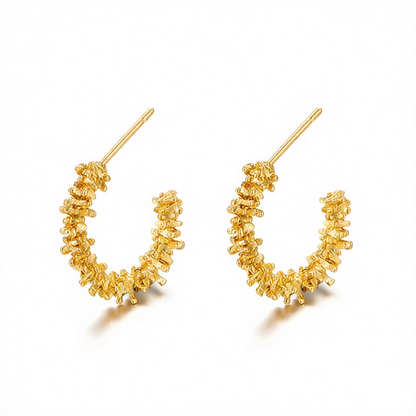 18K Gold-Plated Spike Huggie Earrings