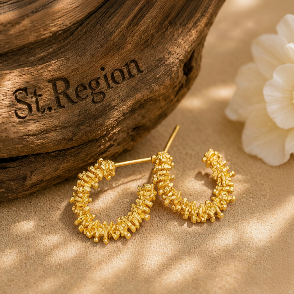 18K Gold-Plated Spike Huggie Earrings