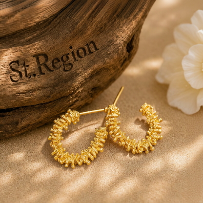 18K Gold-Plated Spike Huggie Earrings