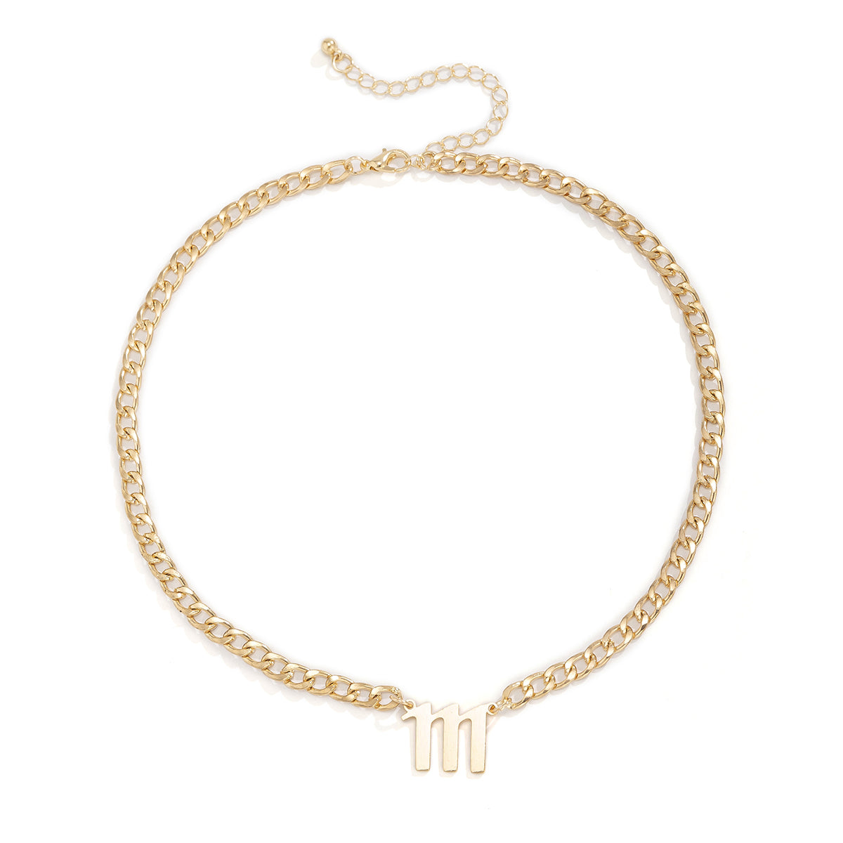 18K Gold-Plated '111' Curb Chain Pendant Necklace