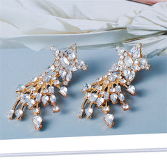 Crystal & Cubic Zirconia 18K Gold-Plated Star Drop Earrings