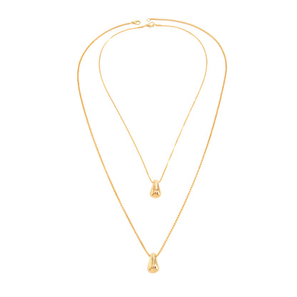 Goldtone Drop Pendant Necklace Set