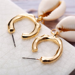 Shell & 18K Gold-Plated Drop Earrings