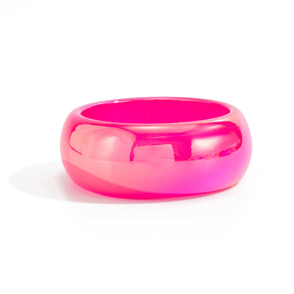 Iridescent and Rose Resin Bangle, bangle bracelet, everyday style, front view