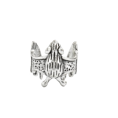 Silvertone Bat Ear Cuff