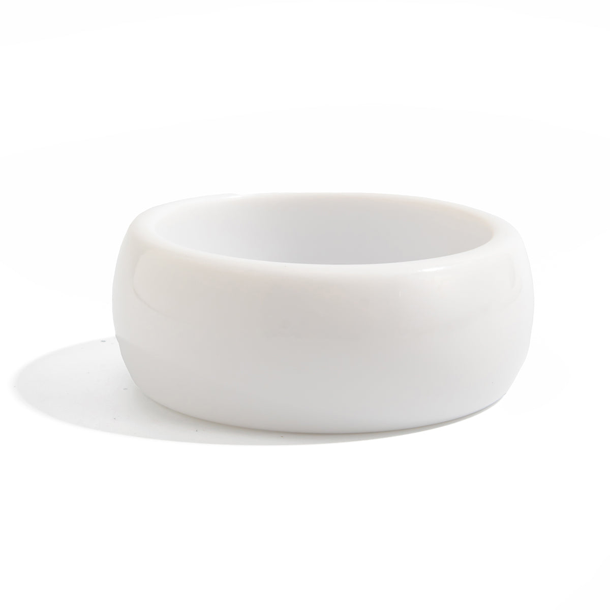 White Resin Bangle, bangle bracelet, dainty minimalist design, front view