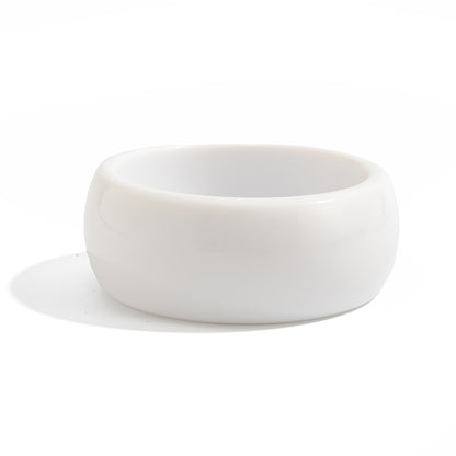 White Resin Bangle, bangle bracelet, dainty minimalist design, front view
