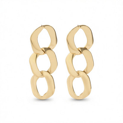 18K Gold-Plated Chain Link Drop Earrings