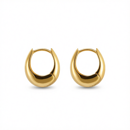 18K Gold-Plated U-Shape Huggie Earrings