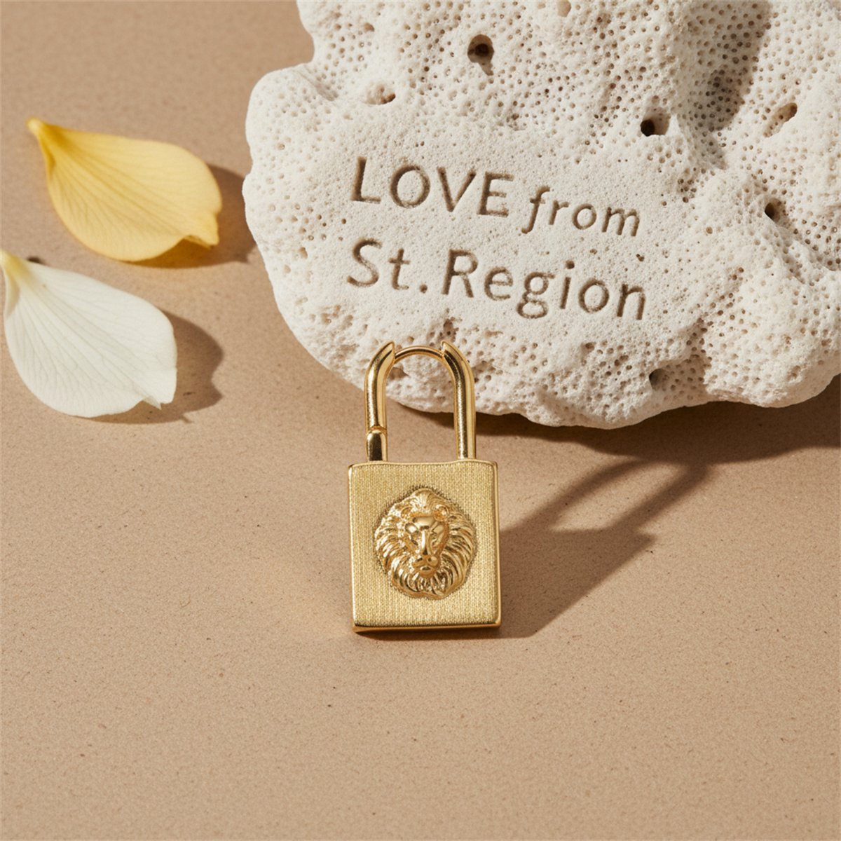 18K Gold-Plated Lion Lock Drop Earrings, gold huggie earrings, everyday style, lifestyle look