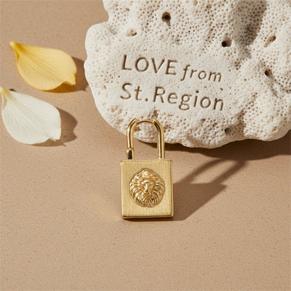18K Gold-Plated Lion Lock Drop Earrings, gold huggie earrings, everyday style, lifestyle look
