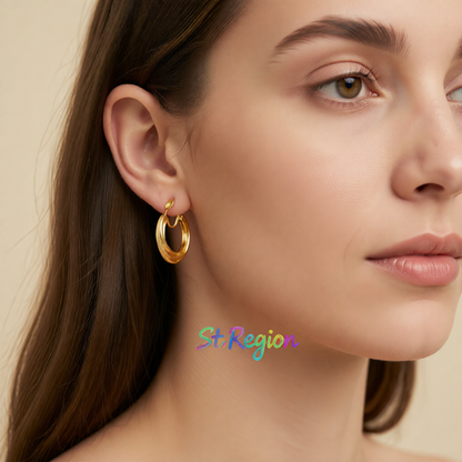 18K Gold-Plated Crisscross Hoop Earrings