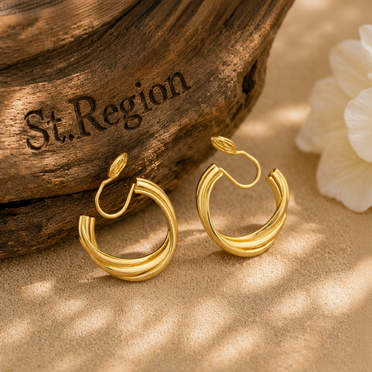 18K Gold-Plated Crisscross Hoop Earrings