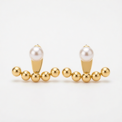 Pearl & 18K Gold-Plated Anchor Ear Jackets