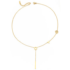 18K Gold-Plated 'Love' Lariat Necklace