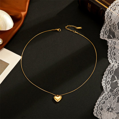 18K Gold-Plated Heart Pendant Necklace, gold pendant necklace for women, botanical inspired, lifestyle look