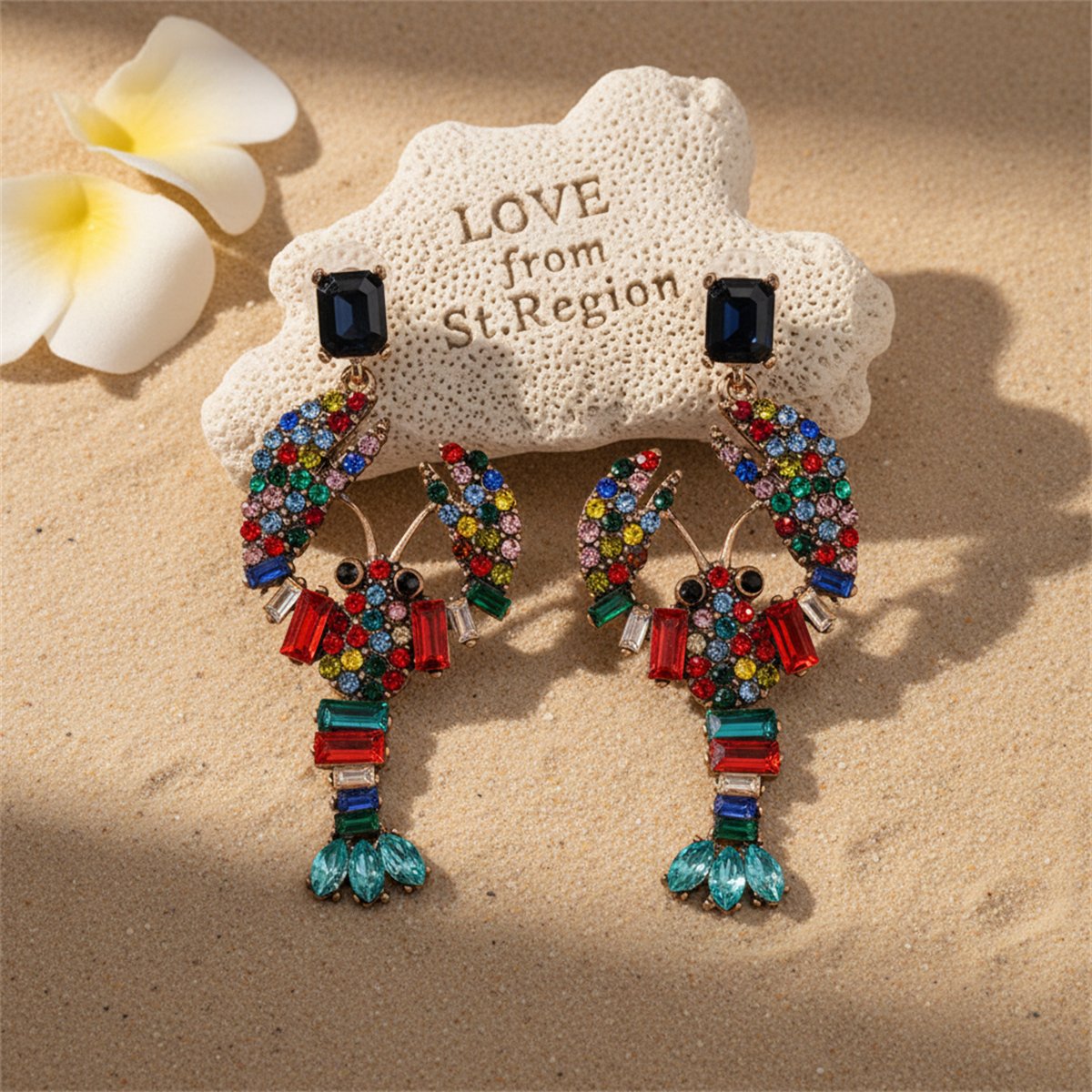 Crystal and Cubic Zirconia Lobster Drop Earrings, drop earrings for women, dainty minimalist design, lifestyle look