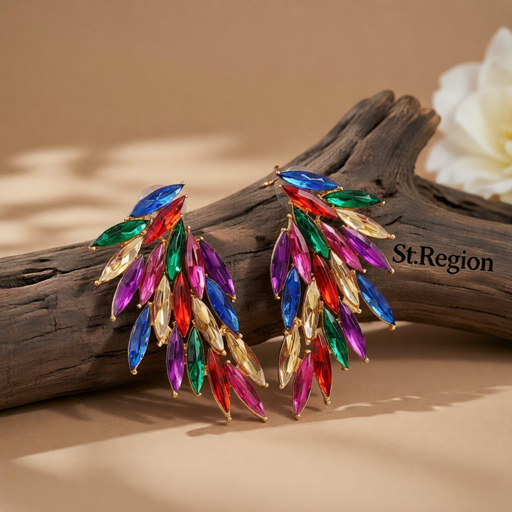 Crystal Botany Marquise-Cut Drop Earrings, drop earrings for women, everyday style, front view