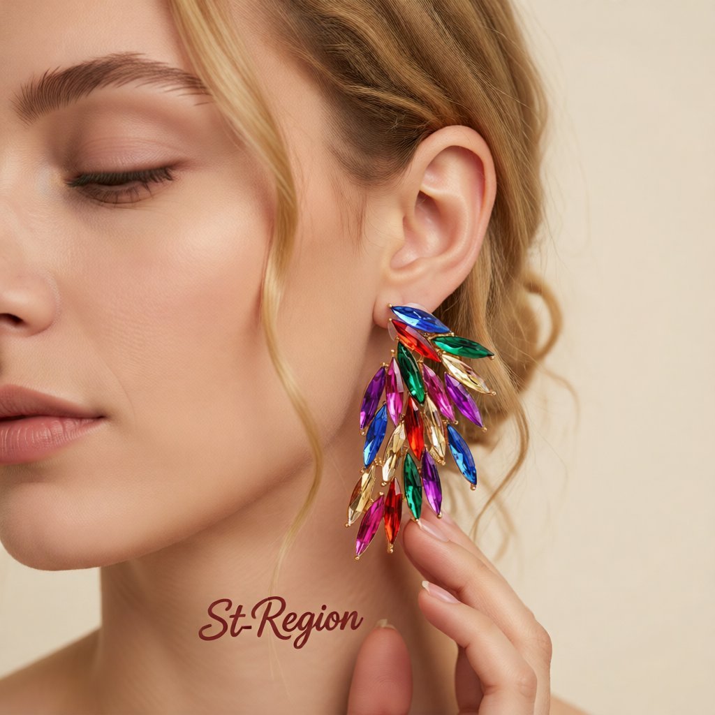 Crystal Botany Marquise-Cut Drop Earrings, drop earrings for women, everyday style, styled look