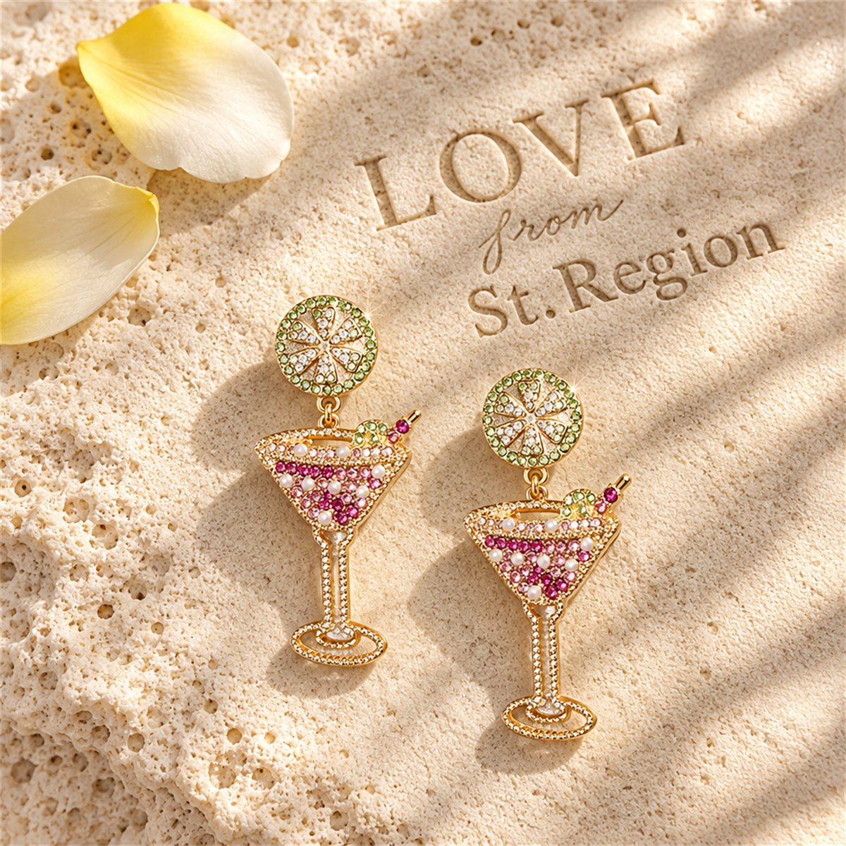Purple Cubic Zirconia and Pearl Wine Glass Drop Earrings, drop earrings for women, everyday style, lifestyle look