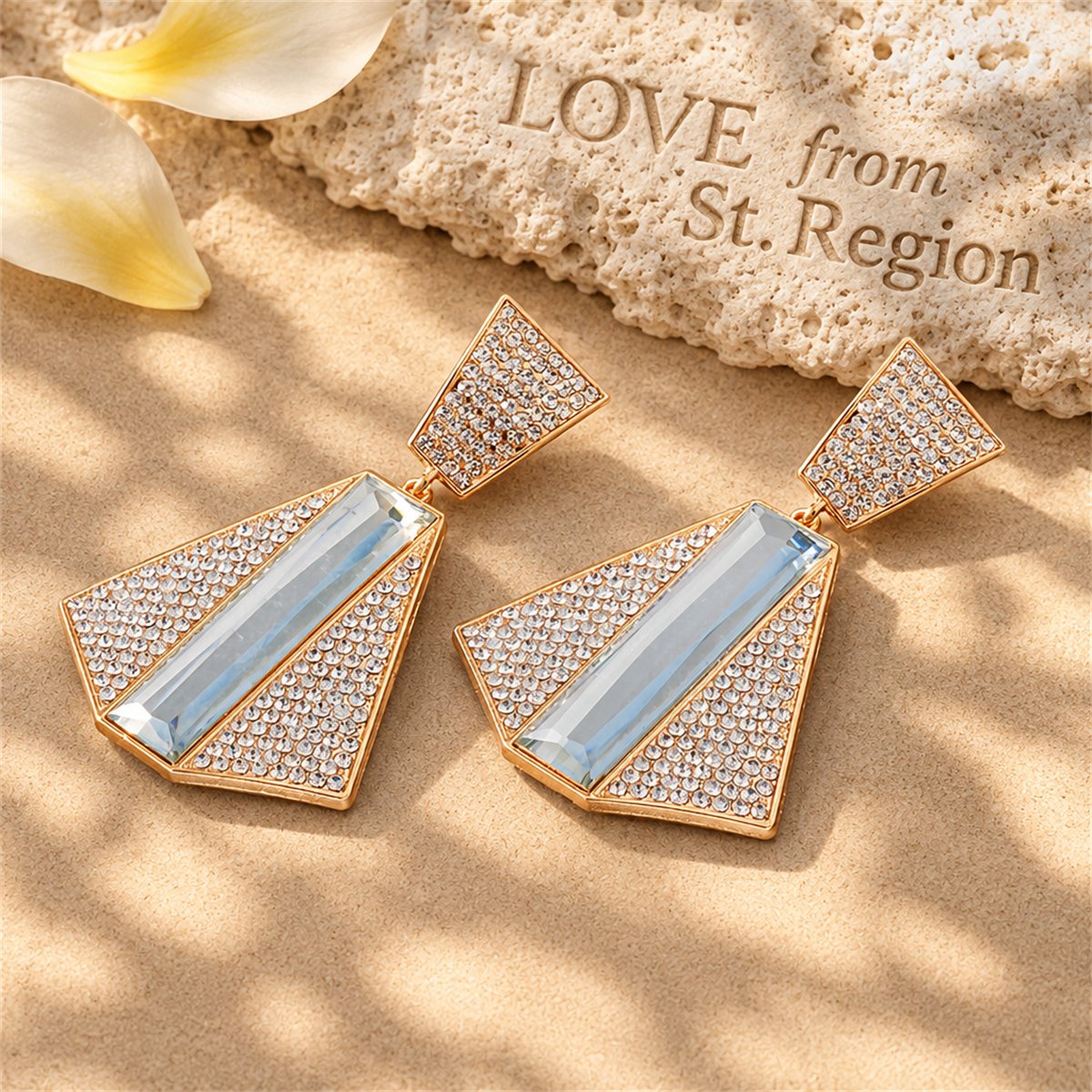 Cubic Zirconia and Baguette Crystal Drop Earrings, drop earrings for women, everyday style, lifestyle look