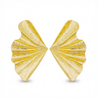 18K Gold-Plated Fan Stud Earring