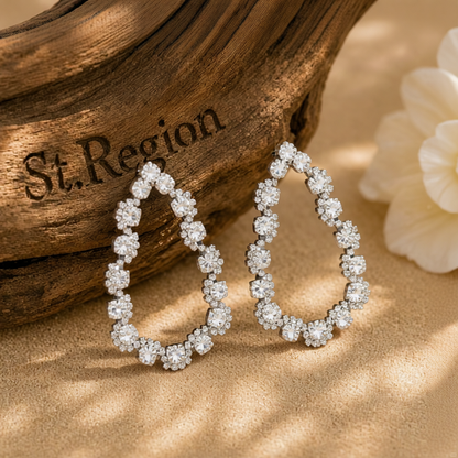 Crystal & Cubic Zirconia Silver-Plated Teardrop Earrings