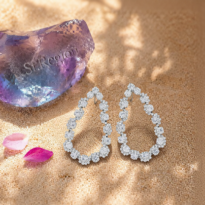 Crystal & Cubic Zirconia Silver-Plated Teardrop Earrings
