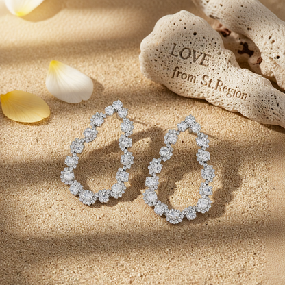 Crystal & Cubic Zirconia Silver-Plated Teardrop Earrings
