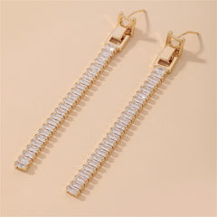 Crystal & 18K Gold-Plated Belt Drop Earrings