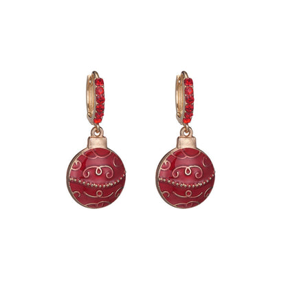 Cubic Zirconia and 18K Gold-Plated Ornament Huggie Earrings, gold huggie earrings, vintage-inspired design, side view