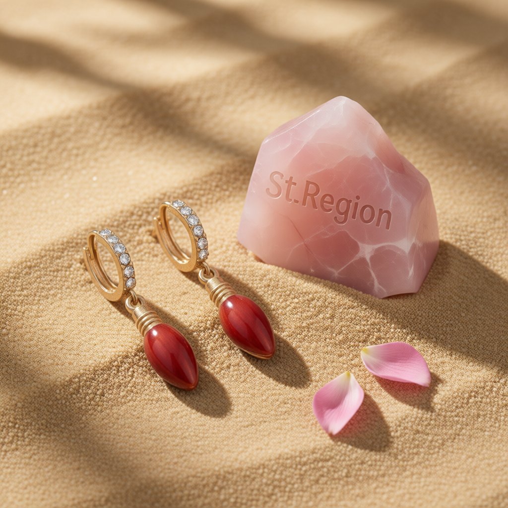 Cubic Zirconia and Enamel 18K Gold-Plated Bulb Huggie Earrings, gold huggie earrings, botanical inspired, detail close-up