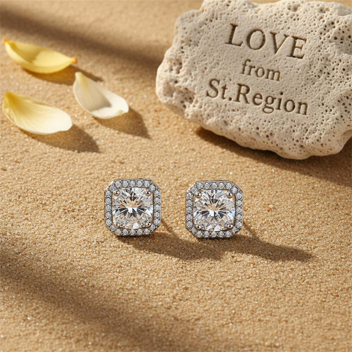 Crystal & Cubic Zirconia Halo Stud Earrings