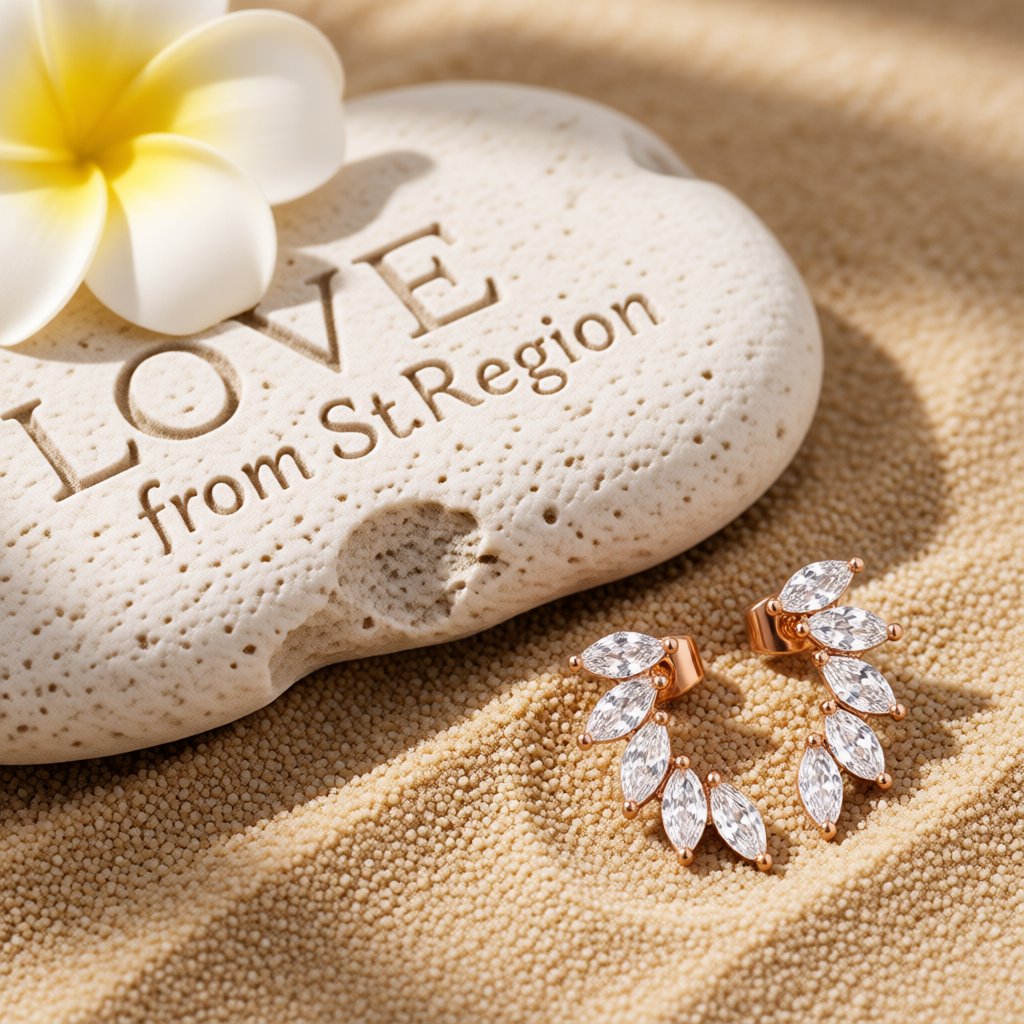 Crystal and 18K Rose Gold-Plated Angel's Wing Ear Climbers, rose gold stud earrings for women, lifestyle look