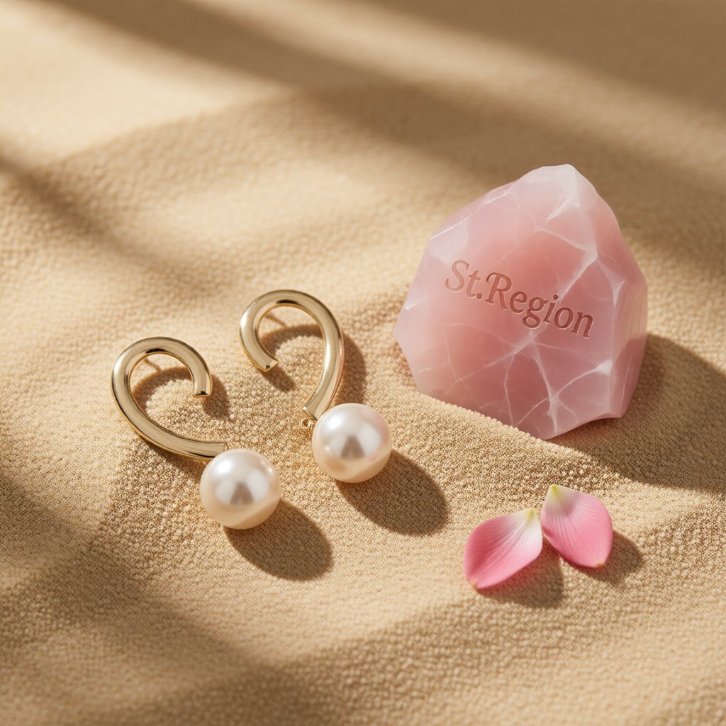Pearl and 18K Gold-Plated Heart Drop Earrings, gold drop earrings for women, elegant gift for her, detail close-up