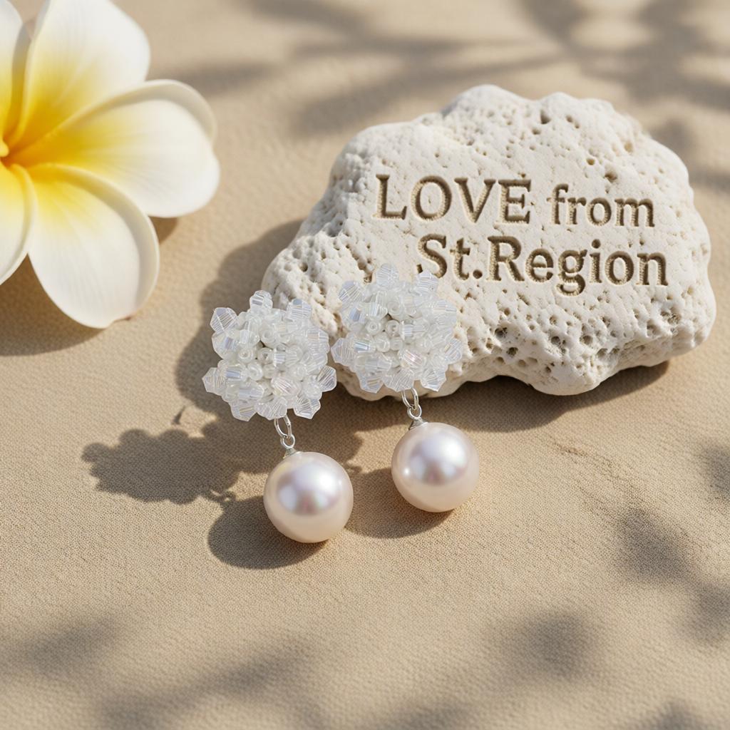 White Acrylic and Pearl Silver-Plated Bead Cluster Drop Earrings, silver drop earrings for women, lifestyle look