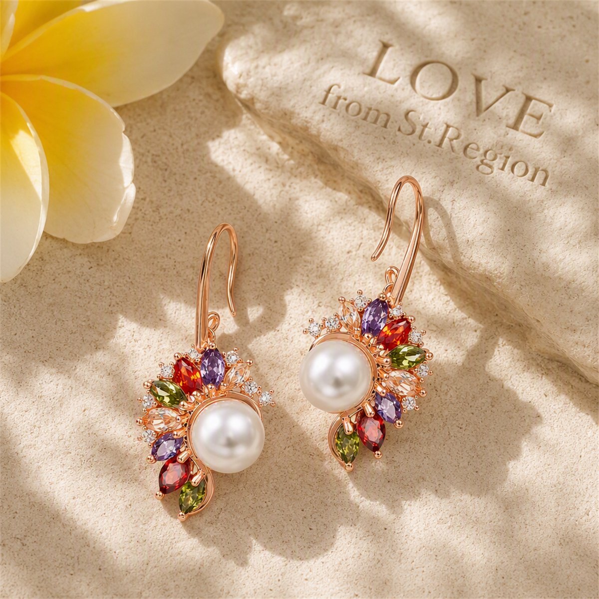 Cultured Pearl and Cubic Zirconia Butterfly-Wing Drop Earrings, drop earrings for women, lifestyle look